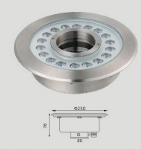 SS pool Inlet with integrated LED lighting